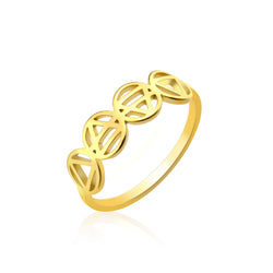 Air Women's Earth Water Fire Planet Element Jewelry Stainless Steel Ring
