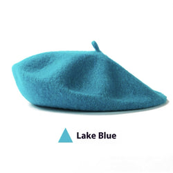 Women's Wool Beret Vintage British Knitted Painter Cap Warm Hat — Taille M
