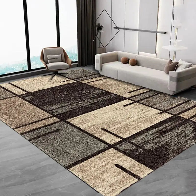 VIKAMA Nordic Simple Carpet Living Room Coffee Table Flannel Large Carpet Anti-Slip Bedroom Bedside Floor Mat Home Decoration