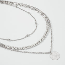 Necklace Female Geometric Disc Retro Trend Chain Necklace