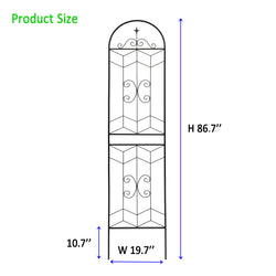 4 Pack Metal Garden Trellis 86.7 X 19.7 Rustproof Trellis For Climbing Plants Outdoor Flower Support Black