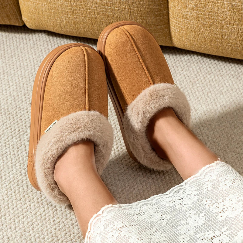 Fashion Women's Winter Slippers Indoor and Outdoor Warmth Anti-slip Comfort Thick Sole Casual Couple Home Shoes Snow Boots