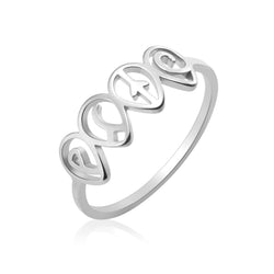 Air Women's Earth Water Fire Planet Element Jewelry Stainless Steel Ring