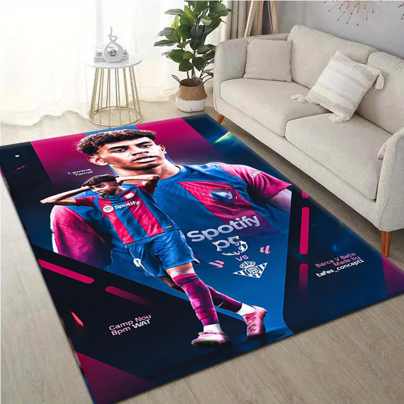 Hot 2026 Football Star L-lamine Y-yamal Gifts Carpet Rug for Bedroom Living Room Decor Sofa Home Fan Area Rug Non-slip Floor Mat