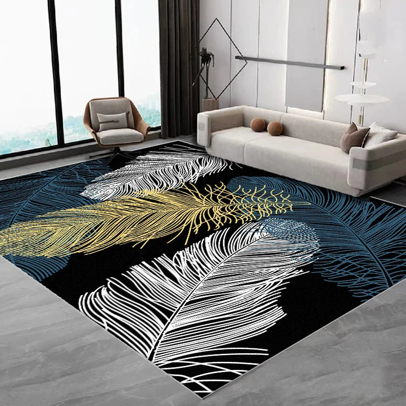 VIKAMA Nordic Simple Carpet Living Room Coffee Table Flannel Large Carpet Anti-Slip Bedroom Bedside Floor Mat Home Decoration