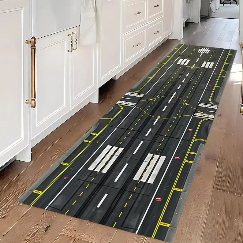 Runway Rug Aviation Airport Track Design Living Room Bedroom Mats Home Decoration Carpet