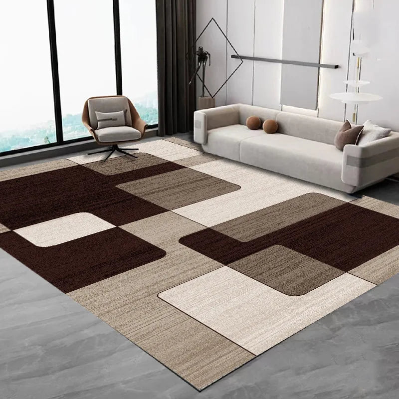 VIKAMA Nordic Simple Carpet Living Room Coffee Table Flannel Large Carpet Anti-Slip Bedroom Bedside Floor Mat Home Decoration
