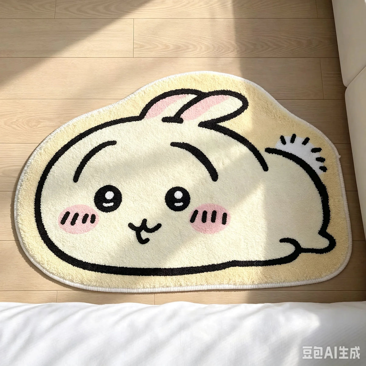 Chiikawa Cartoon Rug Anime Hachiware Usagi Plush Floor Mat Bathroom Non-Slip Carpet Car Cushion Soft Living Room Decor***