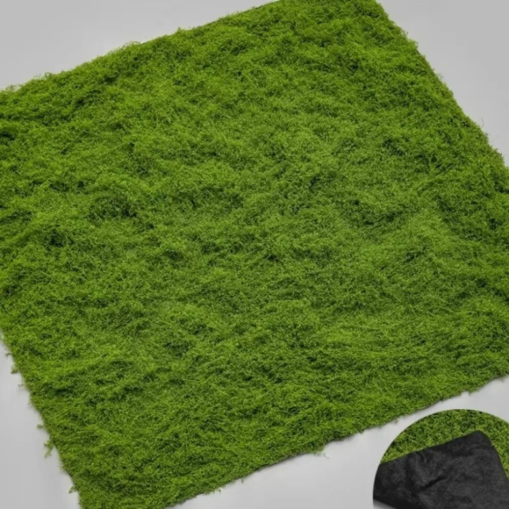 DIY Artificial Grass Rug Durable No Watering Fake Moss Lawn Lifelike Realistic Simulation Moss Sheet Living Room