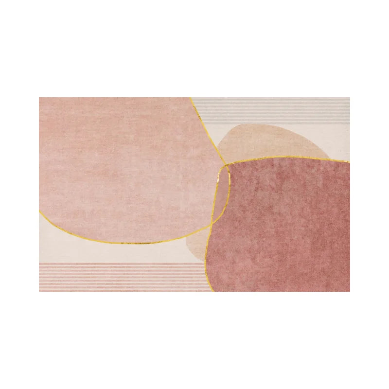 VIKAMA Modern Simple Pink Living Room Carpet Home Decor Girls Bedroom Bed Blanket Large Sofa Coffee Table Cloakroom Floor Mat