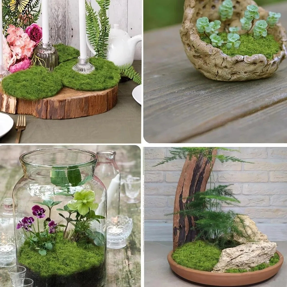 DIY Artificial Grass Rug Durable No Watering Fake Moss Lawn Lifelike Realistic Simulation Moss Sheet Living Room