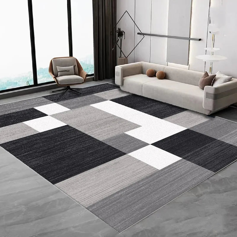 VIKAMA Nordic Simple Carpet Living Room Coffee Table Flannel Large Carpet Anti-Slip Bedroom Bedside Floor Mat Home Decoration