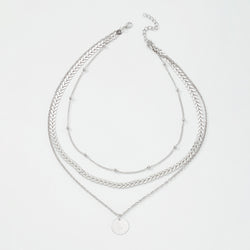 Necklace Female Geometric Disc Retro Trend Chain Necklace