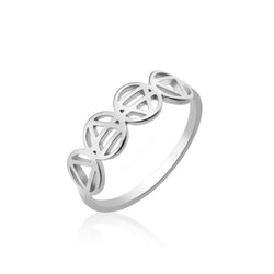 Air Women's Earth Water Fire Planet Element Jewelry Stainless Steel Ring