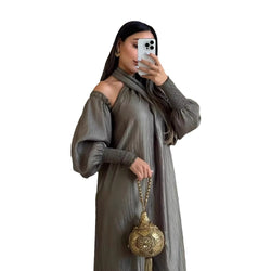 Middle East New Autumn And Winter Long Sleeve Dress