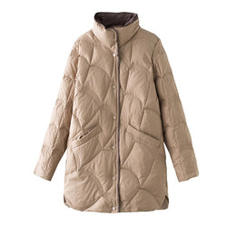 Autumn And Winter Lightweight Down Coat Women's Mid-length Fashionable Stylish Retro