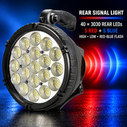 Rechargeable Battery Display LED Work Light 9000mAh For Auto W868A 2200LM Flood 6x 18650 Red