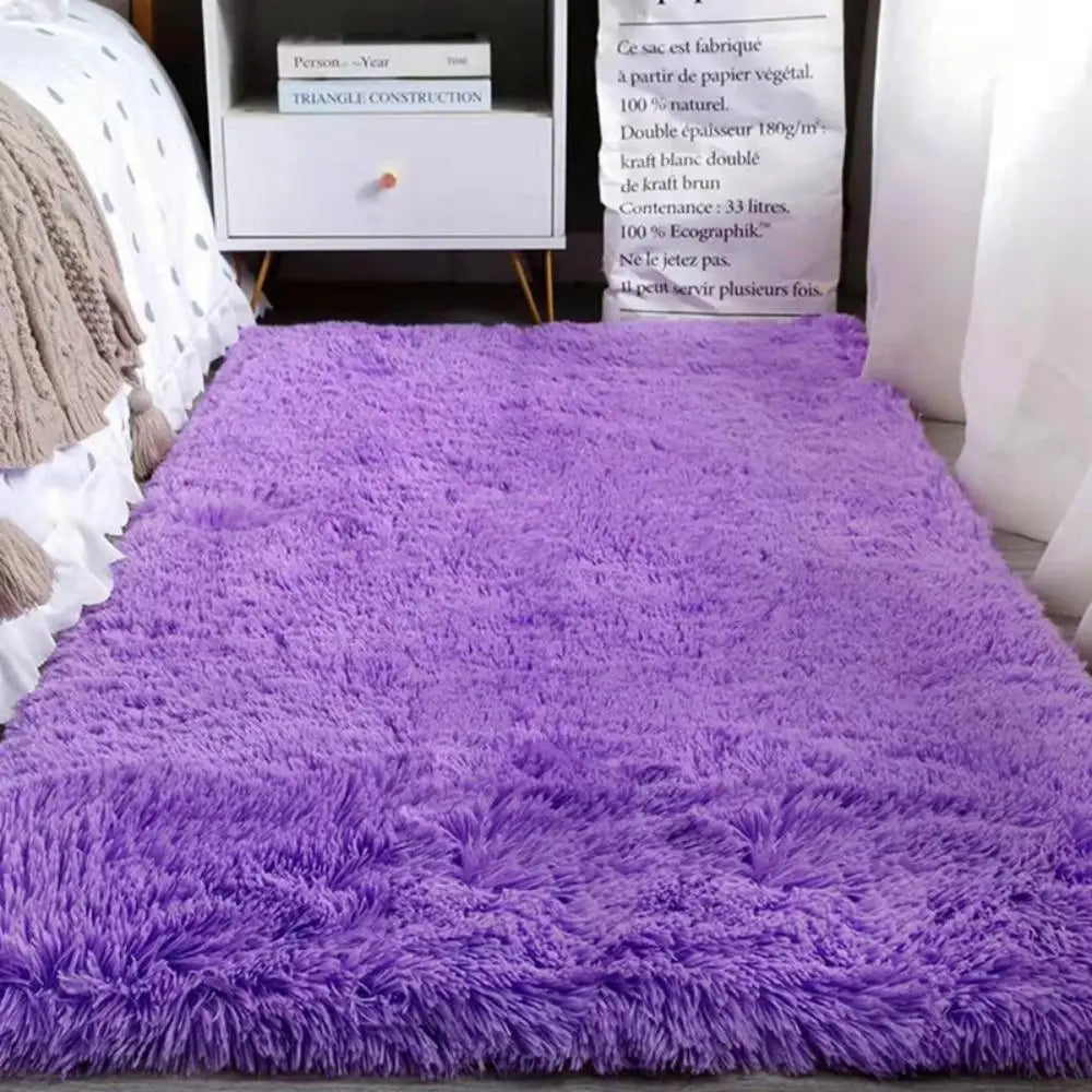 VIKAMA Tie-Dye Plush Carpet Living Room Decoration Soft Fluffy Home Mat Children's Room Baby Crawling Non-Slip Blanket