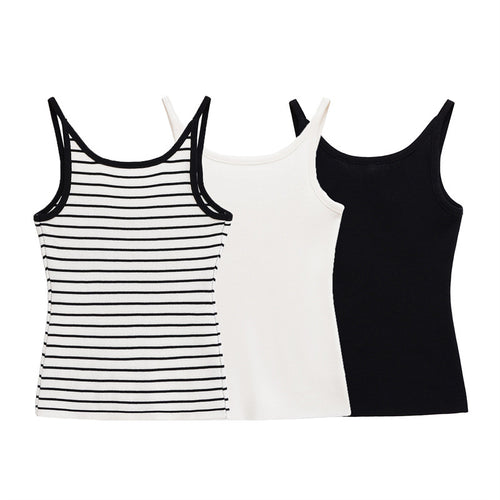 Summer New Women's Clothing All-matching Striped Sling