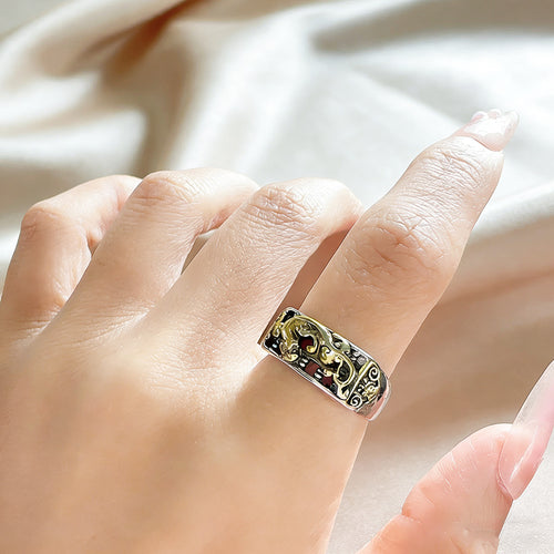 Pixiu Abacus Ring For Men & Women Vintage Distressed, High-End, Minimalist & Trendy Niche Open Ring