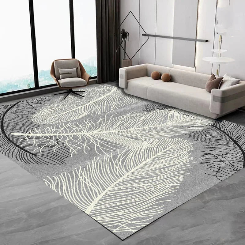 VIKAMA Nordic Simple Carpet Living Room Coffee Table Flannel Large Carpet Anti-Slip Bedroom Bedside Floor Mat Home Decoration