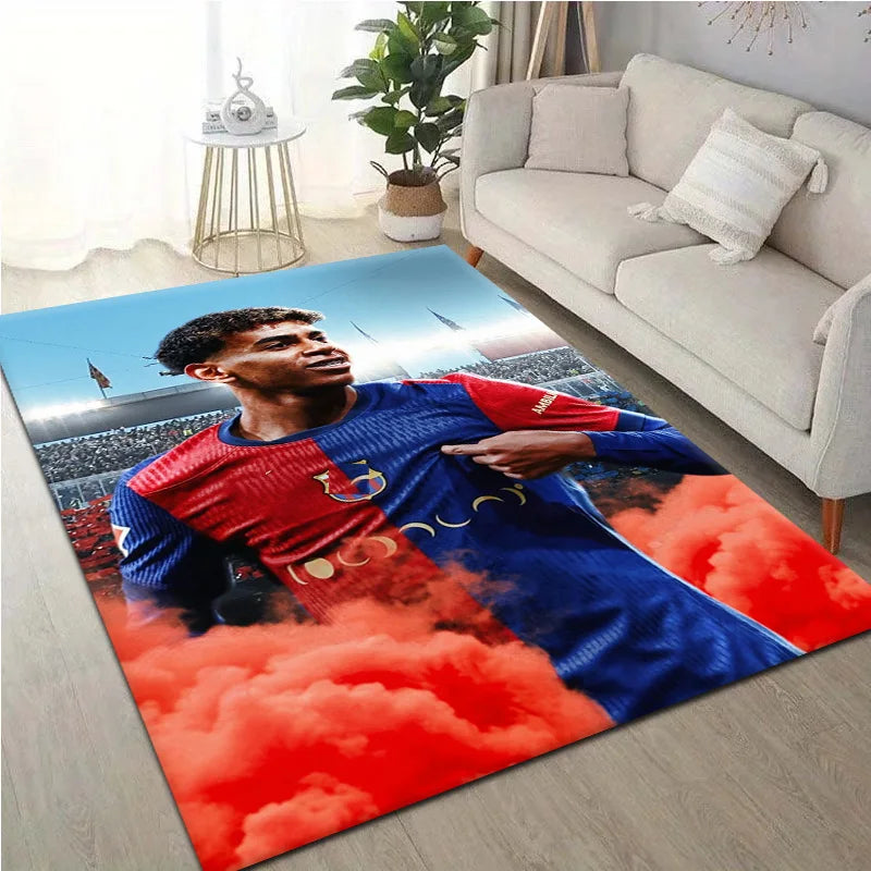 Hot 2026 Football Star L-lamine Y-yamal Gifts Carpet Rug for Bedroom Living Room Decor Sofa Home Fan Area Rug Non-slip Floor Mat