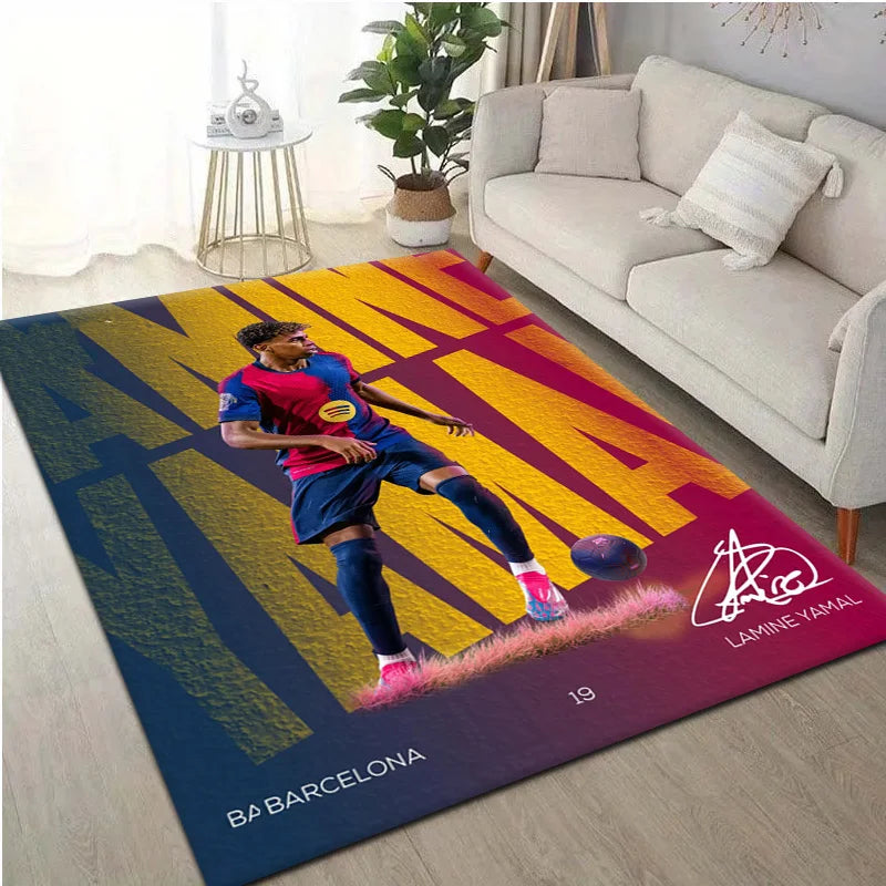 Hot 2026 Football Star L-lamine Y-yamal Gifts Carpet Rug for Bedroom Living Room Decor Sofa Home Fan Area Rug Non-slip Floor Mat