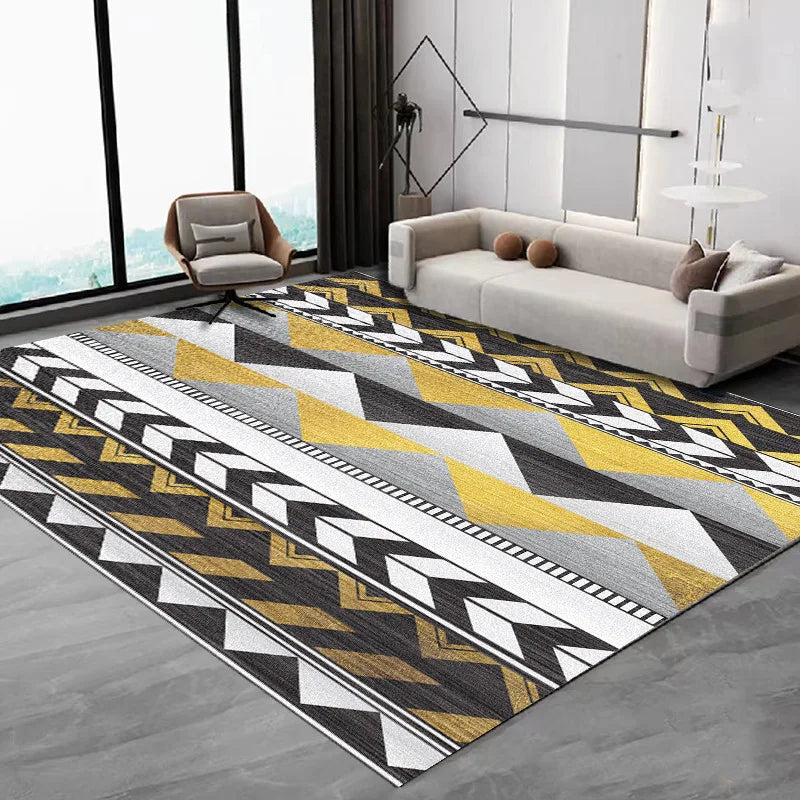 VIKAMA Nordic Simple Carpet Living Room Coffee Table Flannel Large Carpet Anti-Slip Bedroom Bedside Floor Mat Home Decoration