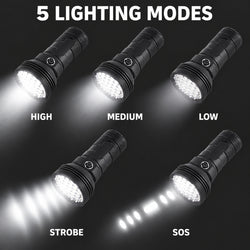 Rechargeable Type C LED Work Light 4500mAh W5202 1 5500LM Aluminum Alloy Flashlight Battery 31