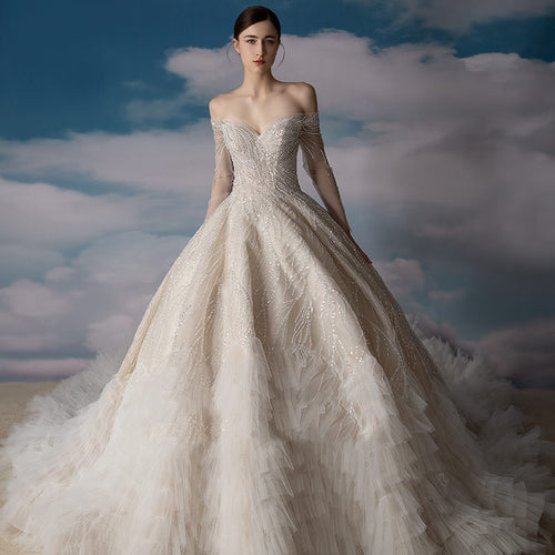 Women's Fashion Off-shoulder Bridal Pettiskirt