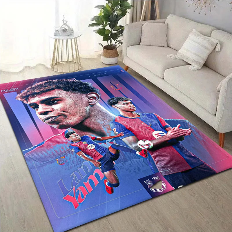 Hot 2026 Football Star L-lamine Y-yamal Gifts Carpet Rug for Bedroom Living Room Decor Sofa Home Fan Area Rug Non-slip Floor Mat