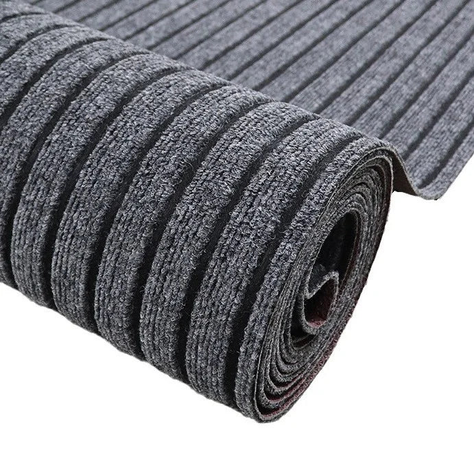 Rubber Bottom Striped Large Area Carpet Washable Anti Slip Outdoor Laundry Room Corridor Custom Floor Rug