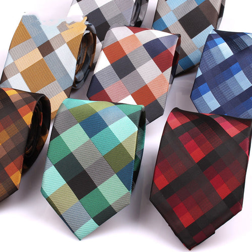 Casual Plaid Ultra-narrow 7cm Tie Men's Clothing Accessories