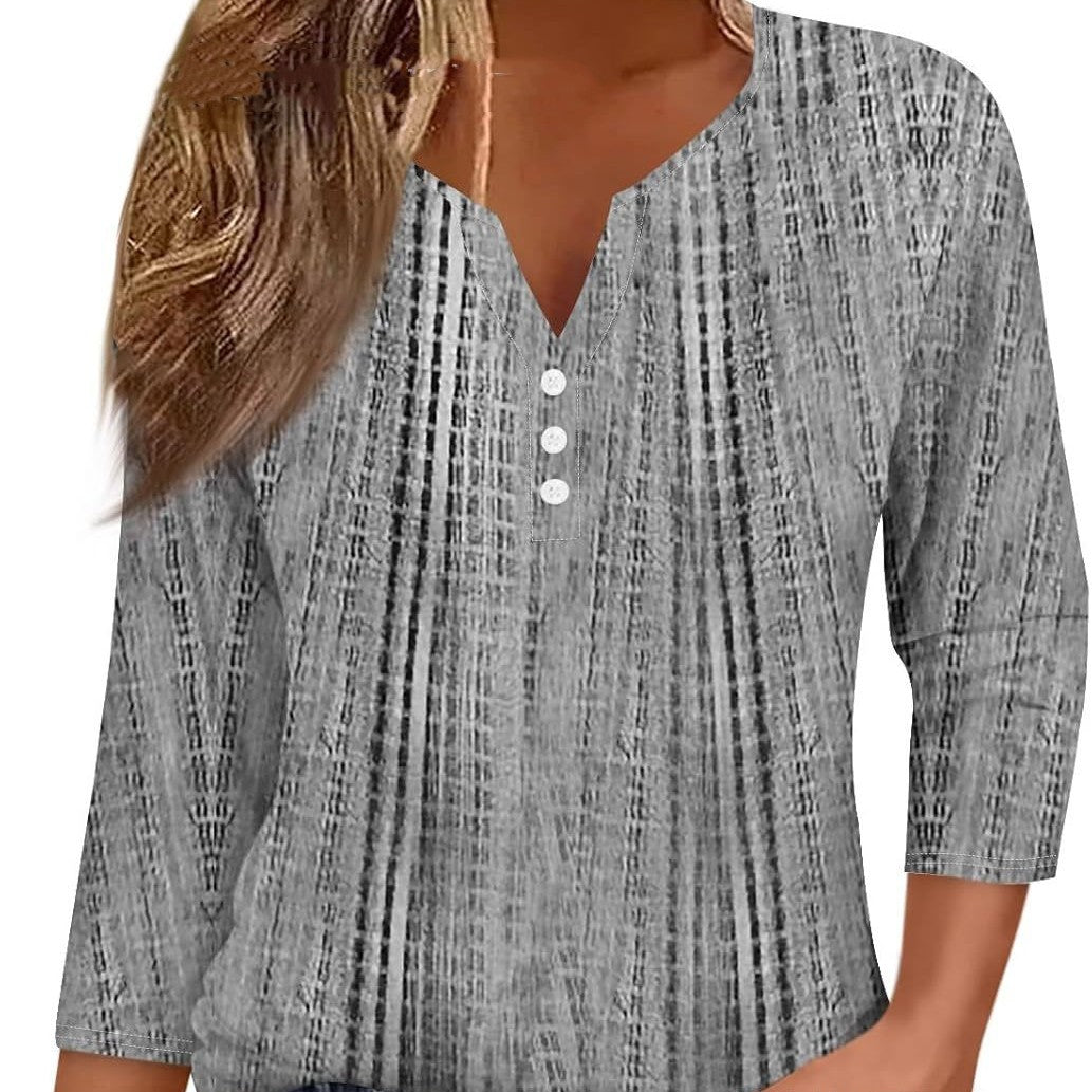 V-neck Fashionable Casual Women's Top