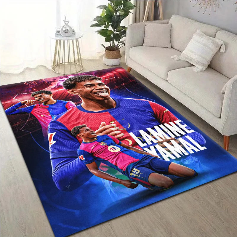Hot 2026 Football Star L-lamine Y-yamal Gifts Carpet Rug for Bedroom Living Room Decor Sofa Home Fan Area Rug Non-slip Floor Mat