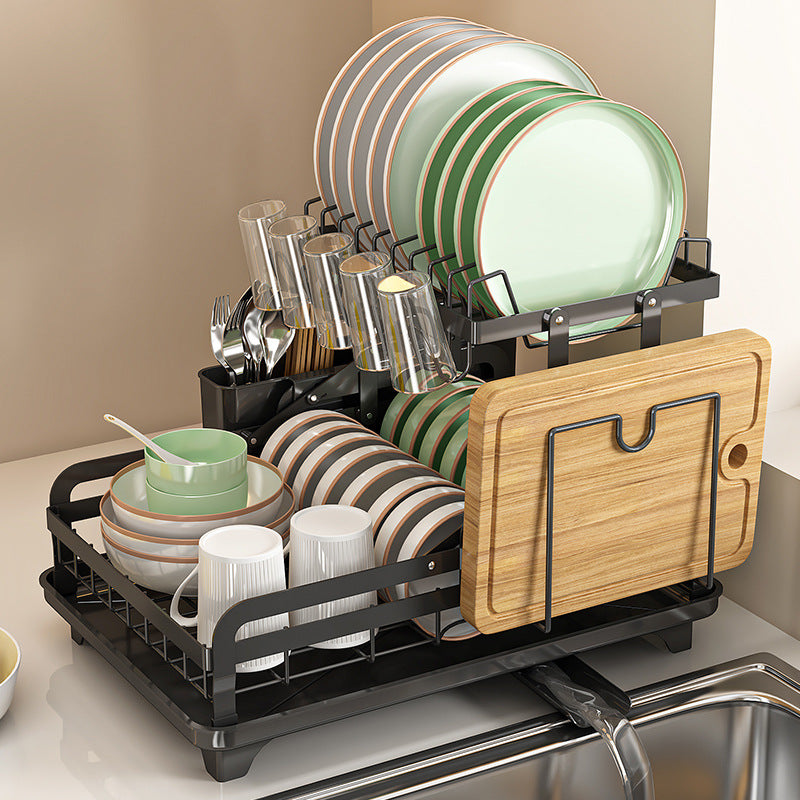 Kitchen Draining Countertop Foldable Dish Draining Rack