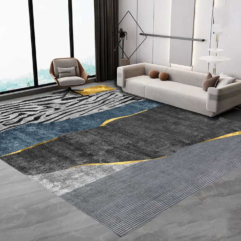 VIKAMA Nordic Simple Carpet Living Room Coffee Table Flannel Large Carpet Anti-Slip Bedroom Bedside Floor Mat Home Decoration