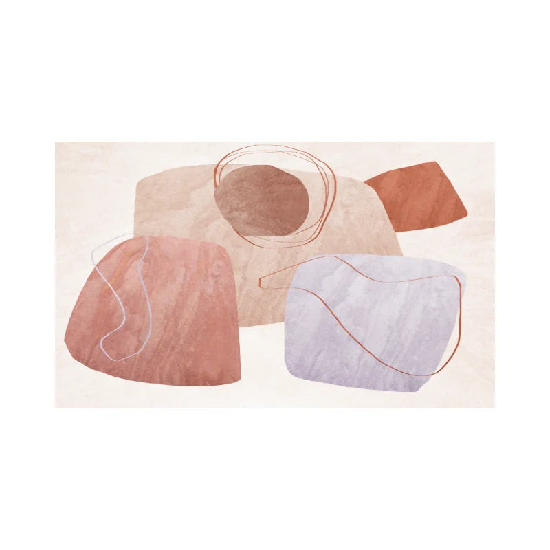 VIKAMA Modern Simple Pink Living Room Carpet Home Decor Girls Bedroom Bed Blanket Large Sofa Coffee Table Cloakroom Floor Mat