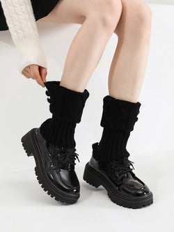 Women Winter Warm Crochet Knit Short Leg Warmer Short Boot Cuffs Socks Ladies Middle Tube Leg Warmer Socks