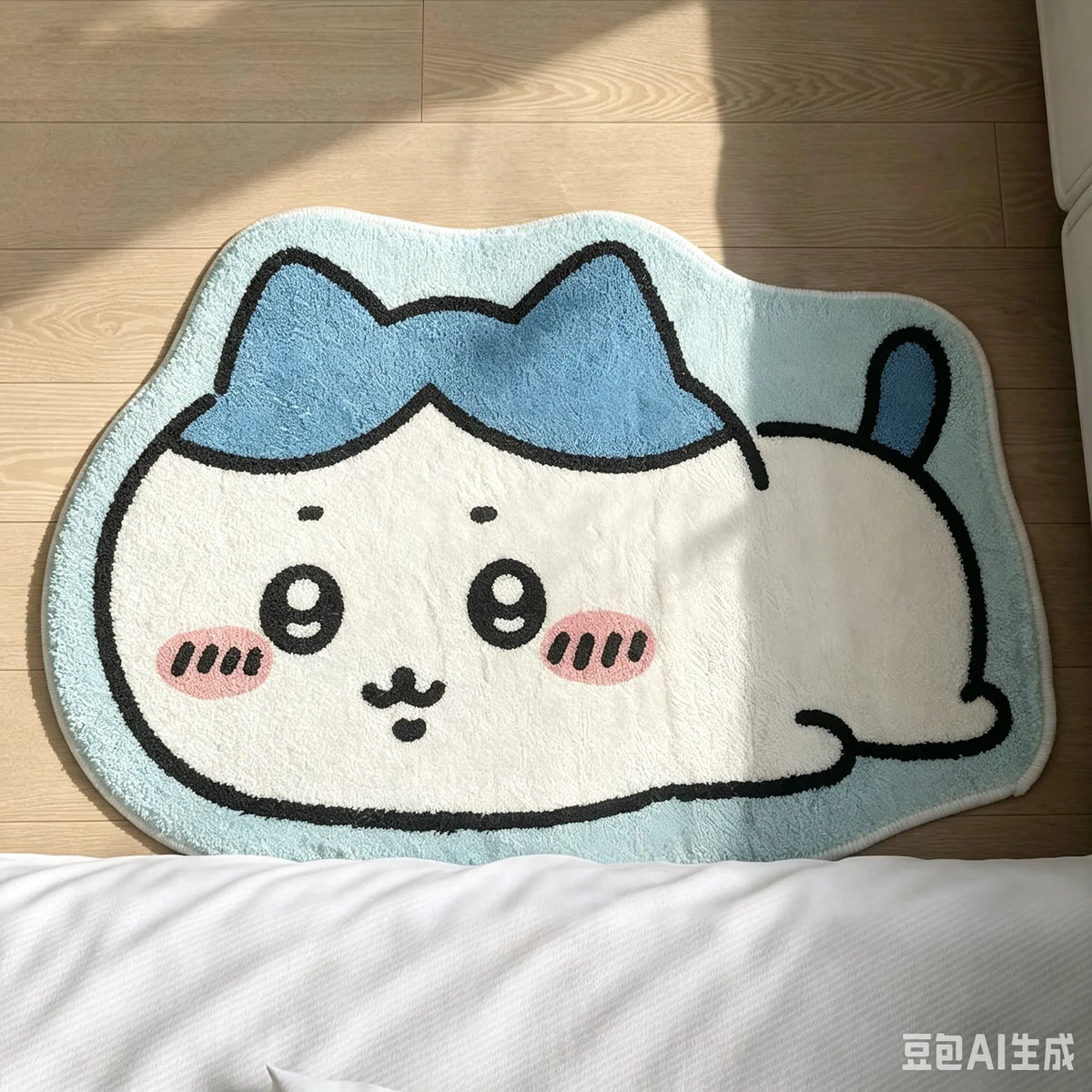 Chiikawa Cartoon Rug Anime Hachiware Usagi Plush Floor Mat Bathroom Non-Slip Carpet Car Cushion Soft Living Room Decor***