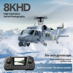 Helicopter With Built-in Screen Aerial Photography Single-rotor Tailless Fighter Toy