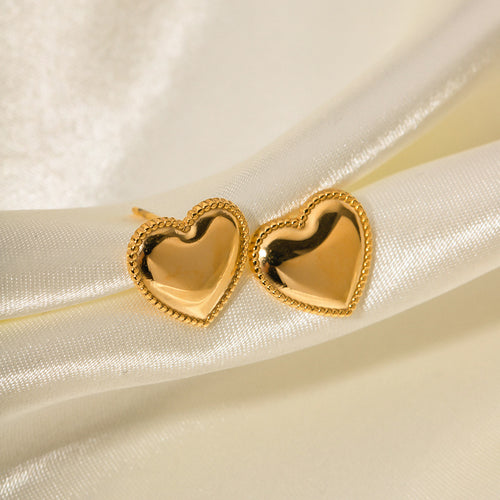 Boucles d’oreilles cœur doré Ruth