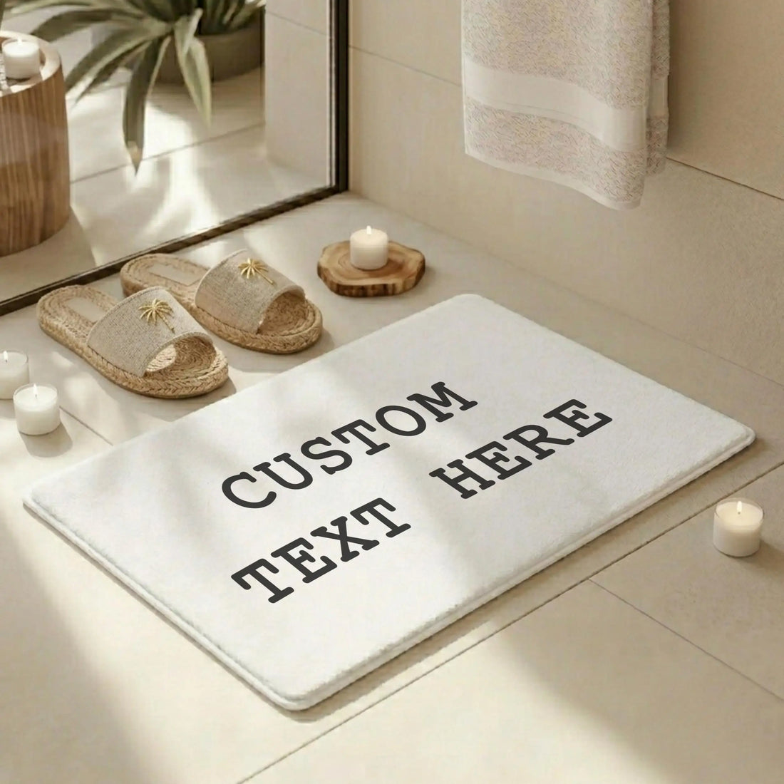 Personalized Custom Floor Mat Custom Photo Rectangle Area Rugs  Soft Carpet Rug for Bathroom Living Room Indoor Home Decor