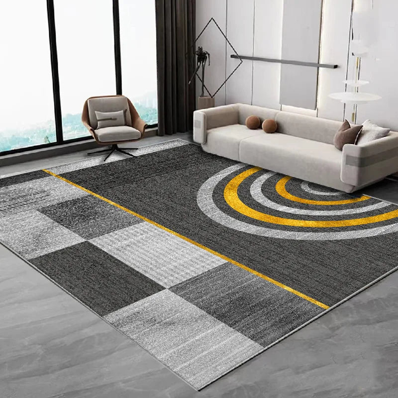 VIKAMA Nordic Simple Carpet Living Room Coffee Table Flannel Large Carpet Anti-Slip Bedroom Bedside Floor Mat Home Decoration