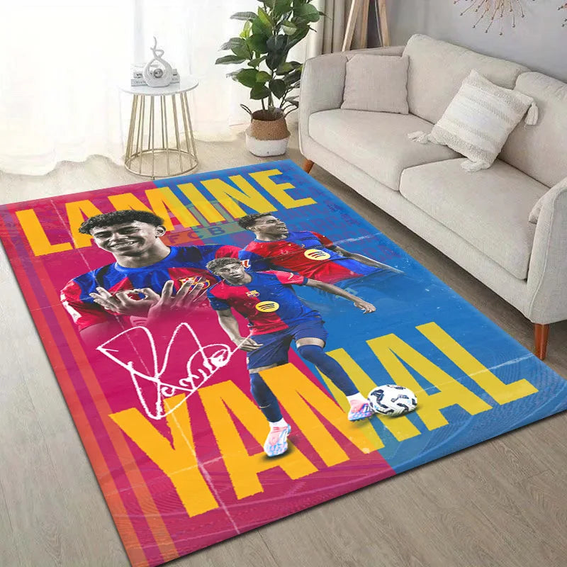 Hot 2026 Football Star L-lamine Y-yamal Gifts Carpet Rug for Bedroom Living Room Decor Sofa Home Fan Area Rug Non-slip Floor Mat