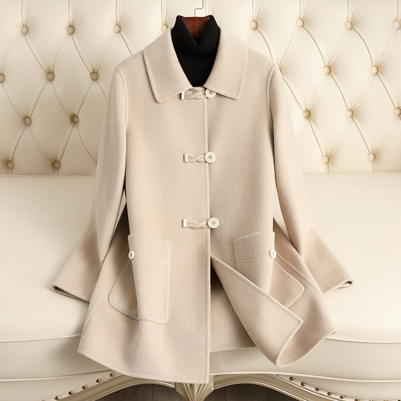 Chinese Style Traditional Mother's Woolen Coat For Women