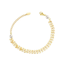 Fashion Simple Phoenix Tail Pearl Clavicle Necklace