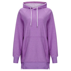 Women's Solid Color Hooded Split Shoulder Sleeve Sweater