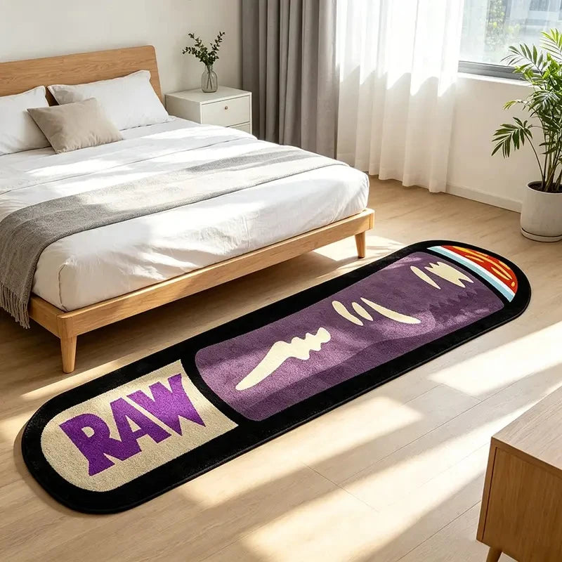 VIKAMA Creative Hand Cigarette Shaped Carpet Soft Non-Slip Bedroom Bedside Blanket Living Room Porch Mat Home Decoration