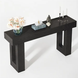 Long Console Table Wooden Rectangular Sofa Table Behind The Couch